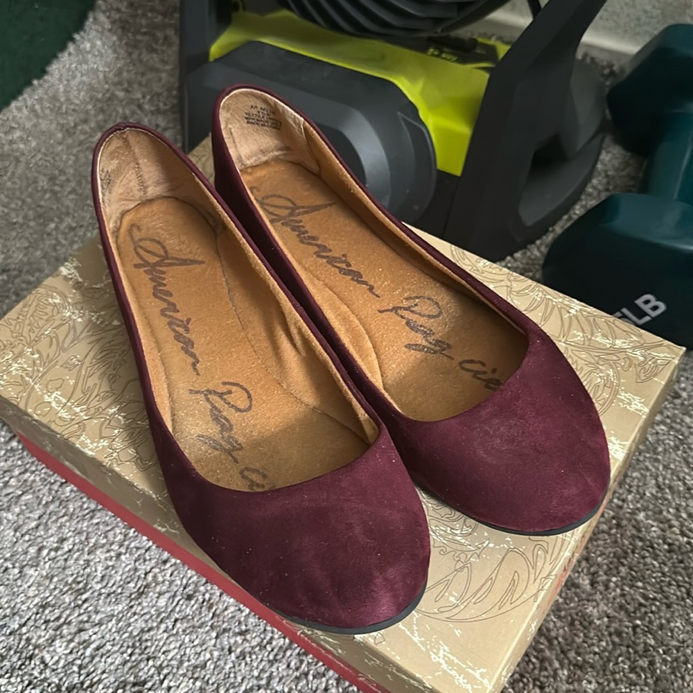 American Rag Ellie Ballet Flats Plum